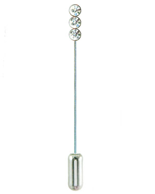 Three Vertical Gems Adam Hijab Pin in Three Vertical Gem