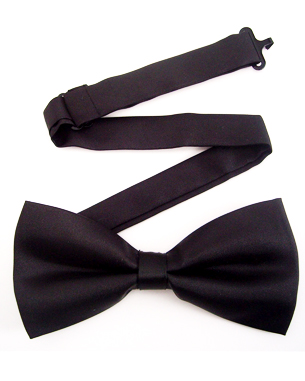 Black Non Silk Bow Ties in Black
