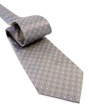Specks And Rings Tie in Gray/Pink/Brown