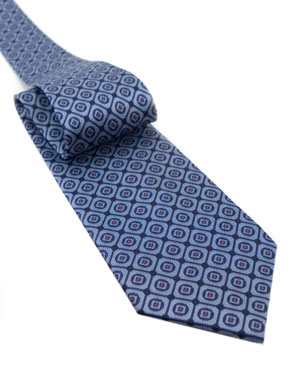 Assorted Character Tie in Light Blue/Navy Blue/Red