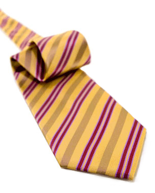 Variegated Stripes Tie in Gold/Purple