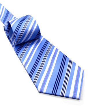 Stripes And Dots Tie in Light Blue/White/Navy Blue/Lavender