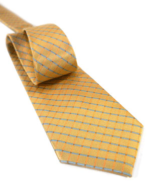 Two Colored Crisscross Tie in Light Orange/Orange/Light Blue