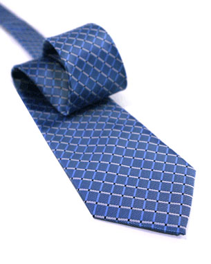 Two Colored Crisscross Tie in Light Blue/Silver/Black