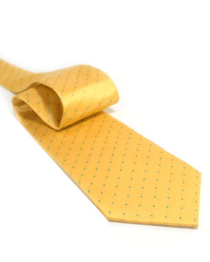 Wide Spread Square Tie in Orange/Light Green