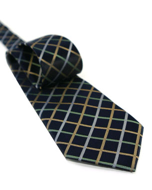 Multi Color Crisscross Tie in Black/Light Orange/Light Green/Silver