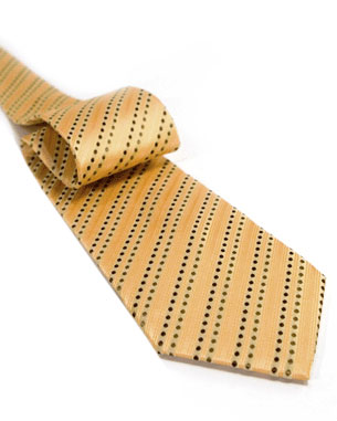 Two Strings Of Dots Tie in Orange/Yellow/Chocolate Brown/Bronze
