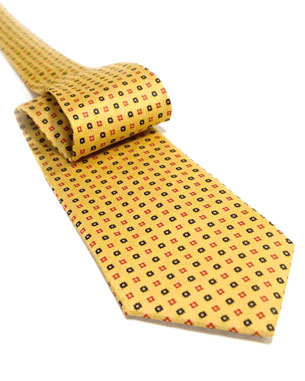 Galaxy Of Stars Tie in Light Orange/Red/Navy Blue