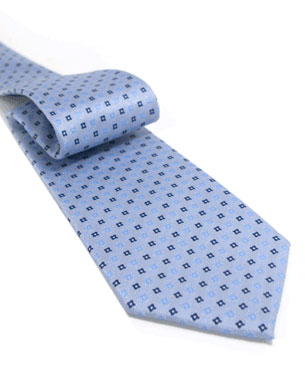 Galaxy Of Stars Tie in Light Blue/Navy Blue