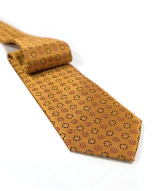 Mysterious Floral Tie in Orange/Maroon/Black
