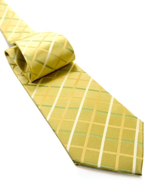 Multi Color Crisscross Tie in Yellow/Light Orange/Light Green