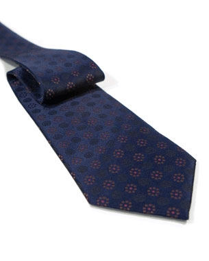 Mysterious Floral Tie in Black/Maroon/Chocolate Brown