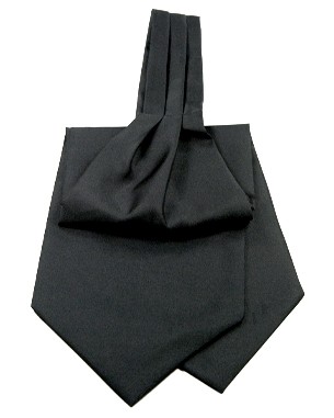 Black Non Silk Ascot Ties in Black
