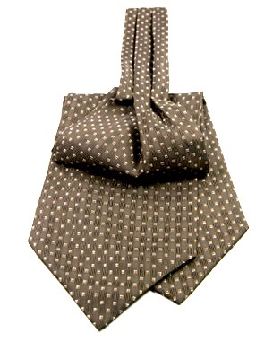 Aston Non Silk Ascot Ties in Brown/Orange/Gray