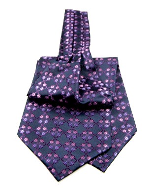 Gavin Non Silk Ascot Ties in Dark Purple/Purple/Light Purple
