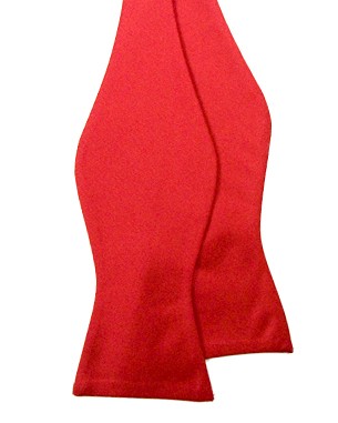 Red Self Tie Non Silk Bow Ties in Red