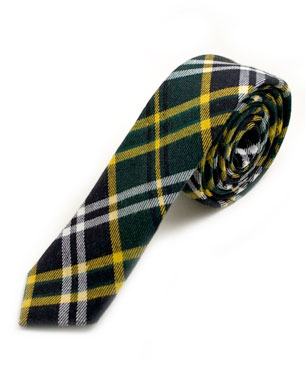 Green Yellow Black White Skinny Cotton Ties in Green/Yellow/Black/White