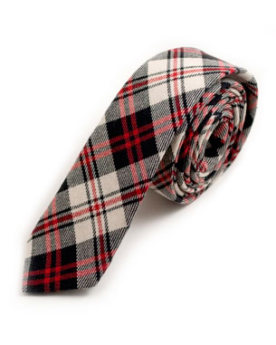 Light Tan Black Red Skinny Cotton Ties in Light Tan/Black/Red