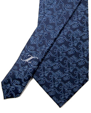 Captivating Chords Tie in Dark Blue/Light Blue