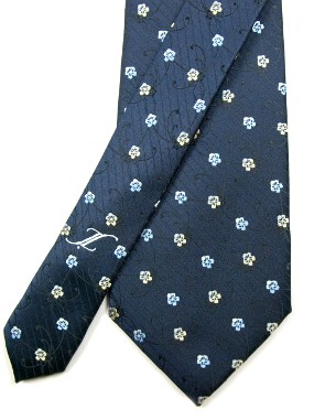 Value Chain Tie in Midnight Blue/Black/Light Blue/White/Light Yellow