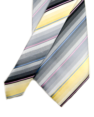 Multiple Markets Tie in Gray/Silver/Yellow/Black/Pink/Light Blue
