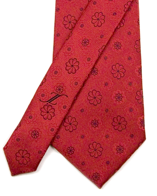 Swirling Securities Tie in Red/Black
