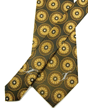 Rings Of Eternity Tie in Gold-Black/Gold/Dark Yellow