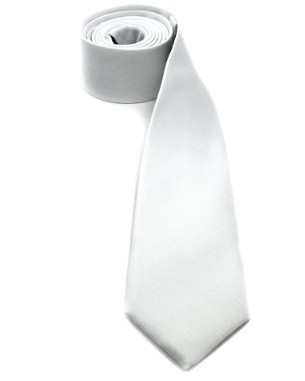 Skinny White Ties in White