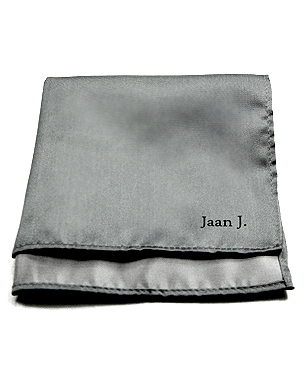 Gray On Silver Pocket Squares in Gray On Silver
