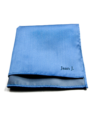Light Blue On Gray Blue Pocket Squares in Light Blue On Gray Blue