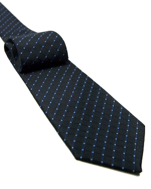 Two Colored Crisscross Tie in Black/Blue/Light Blue
