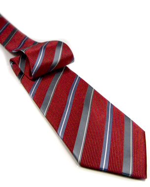 Contoured Lines Tie in Red/Metallic Gray/Light Yellow/Light Rose
