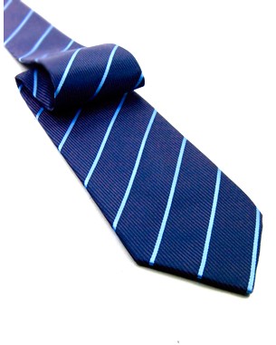 Stripes On Cords Tie in Purple/Dark Blue/Light Blue