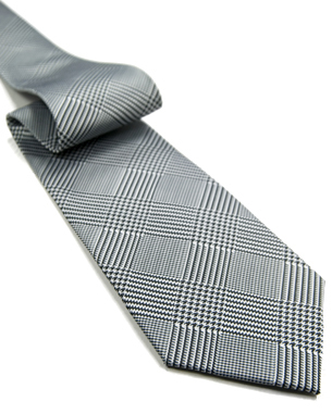 Classic Glen Plaid Tie in Black/White