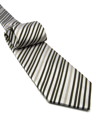 By The Docks Tie in Dark Brown/Light Silver/Light Brown