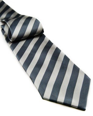 Timeless Stripes With Stripes Tie in Gray/Silver/Black