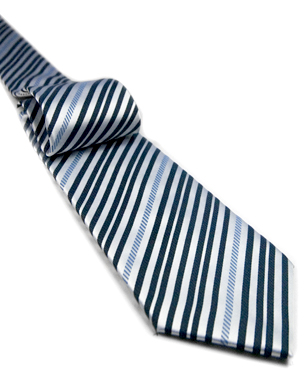 By The Docks Tie in Dark Blue/Light Silver/Light Blue