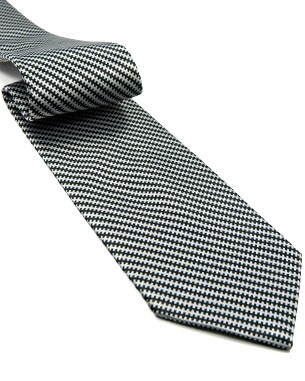 Swiss Sail Groups Tie in Light Silver/Black
