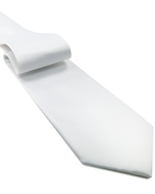 Solid Tie in White